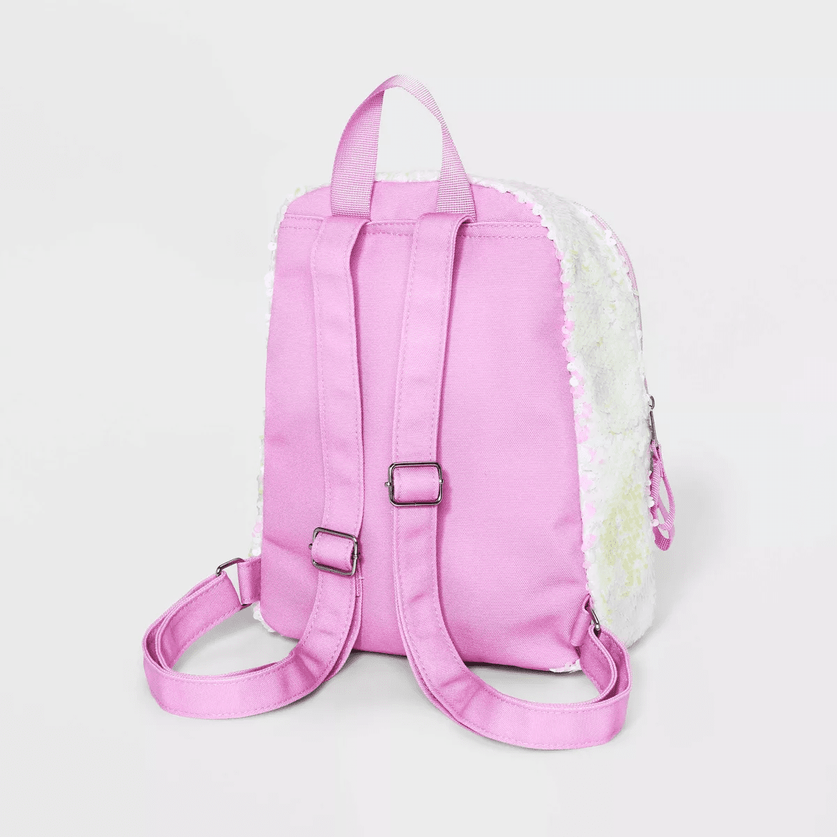 Girls' 10.5" Sequin Llama Backpack - Cat & Jack™ Pink: Elementary School, Acrylic Shell, Zip Closure, 3-9 Years - Image 2