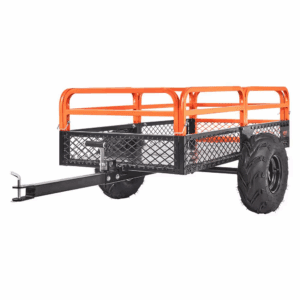 1500 Lbs. 15 Cu. Ft. Steel Havy-Duty ATV Trailer Dump Cart, Garden Cart Garden Utility Trailer with Removable Sides