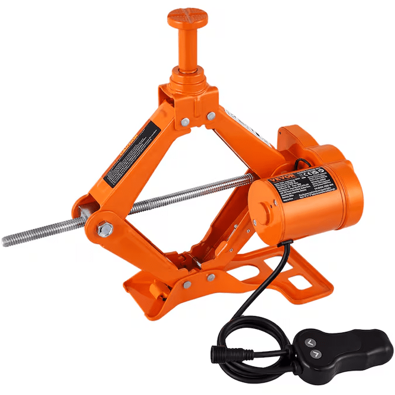 Orange 3-Ton Steel Hydraulic Scissor Jack - Image 9