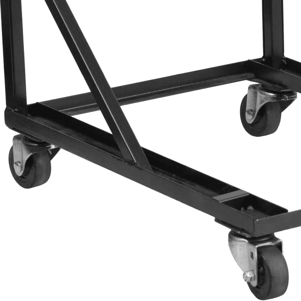 1200 Lbs. Capacity Stack Chair Dolly with Wheels - Black (Set of 2) - Image 4