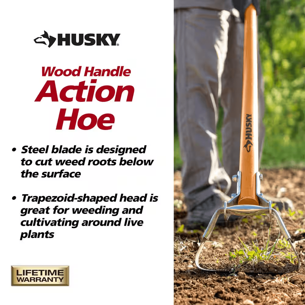 54 In. L Wood Handle Action Hoe with Grip - Image 3