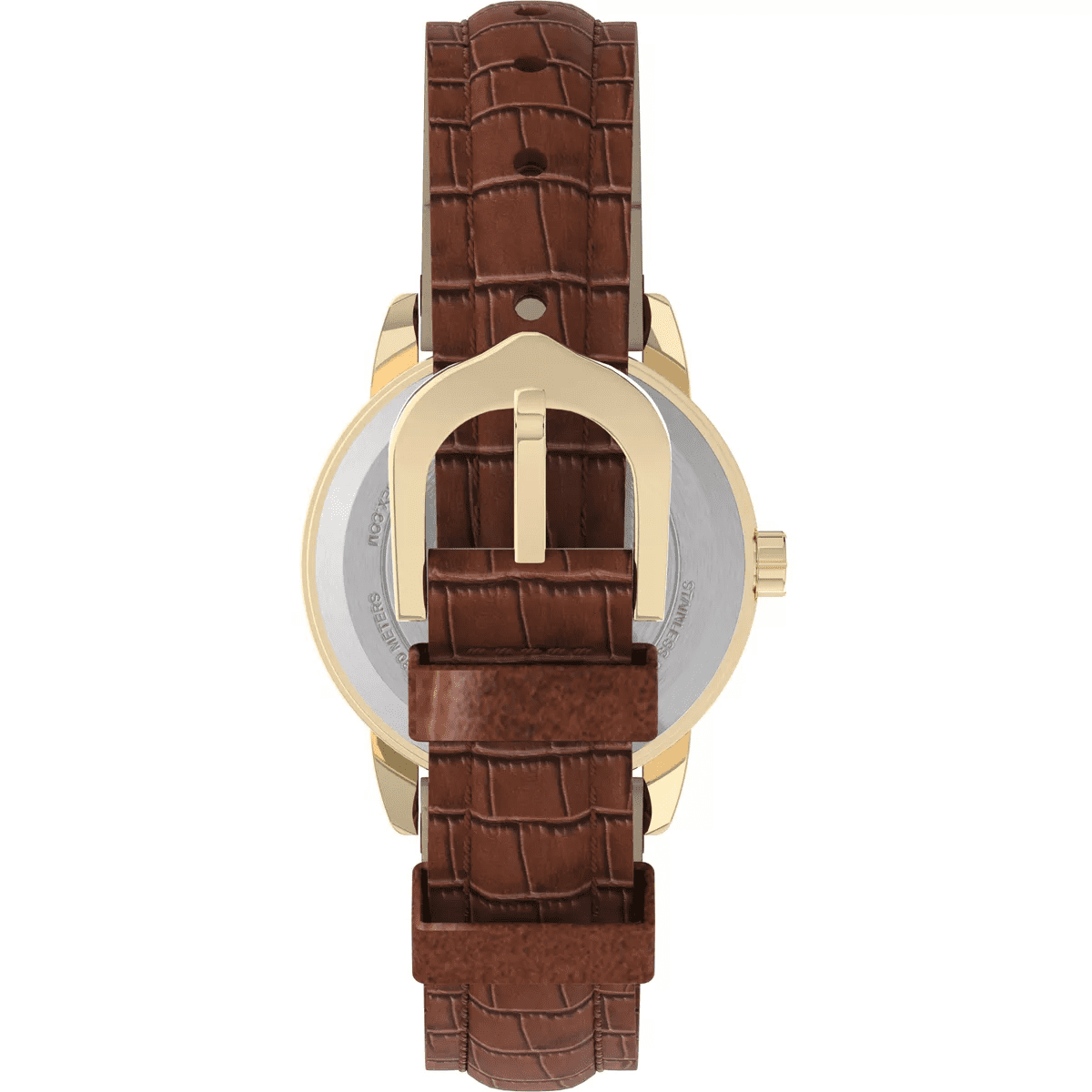 Women'S Timex Easy Reader Watch with Leather Strap- Gold/Brown T2J7619J - Image 3