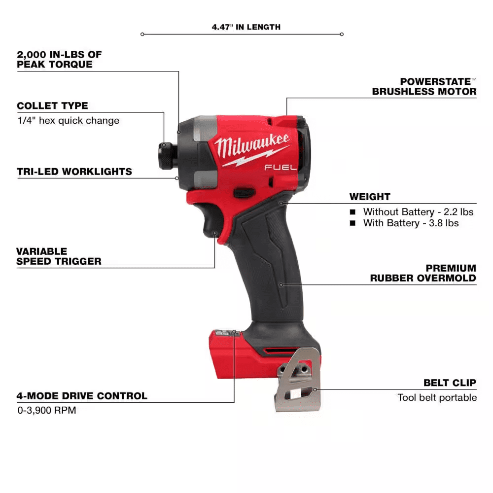 M18 FUEL 18V Lithium-Ion Brushless Cordless Combo Kit (7-Tool) with 1/2 In. Impact Wrench W/ Friction Ring - Image 5
