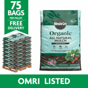 Organic All Natural Mulch Pallet 112.5 Cu. Ft. Bagged Shredded Wood Mulch (Pallet of 75 1.5 Cu. Ft. Bags)