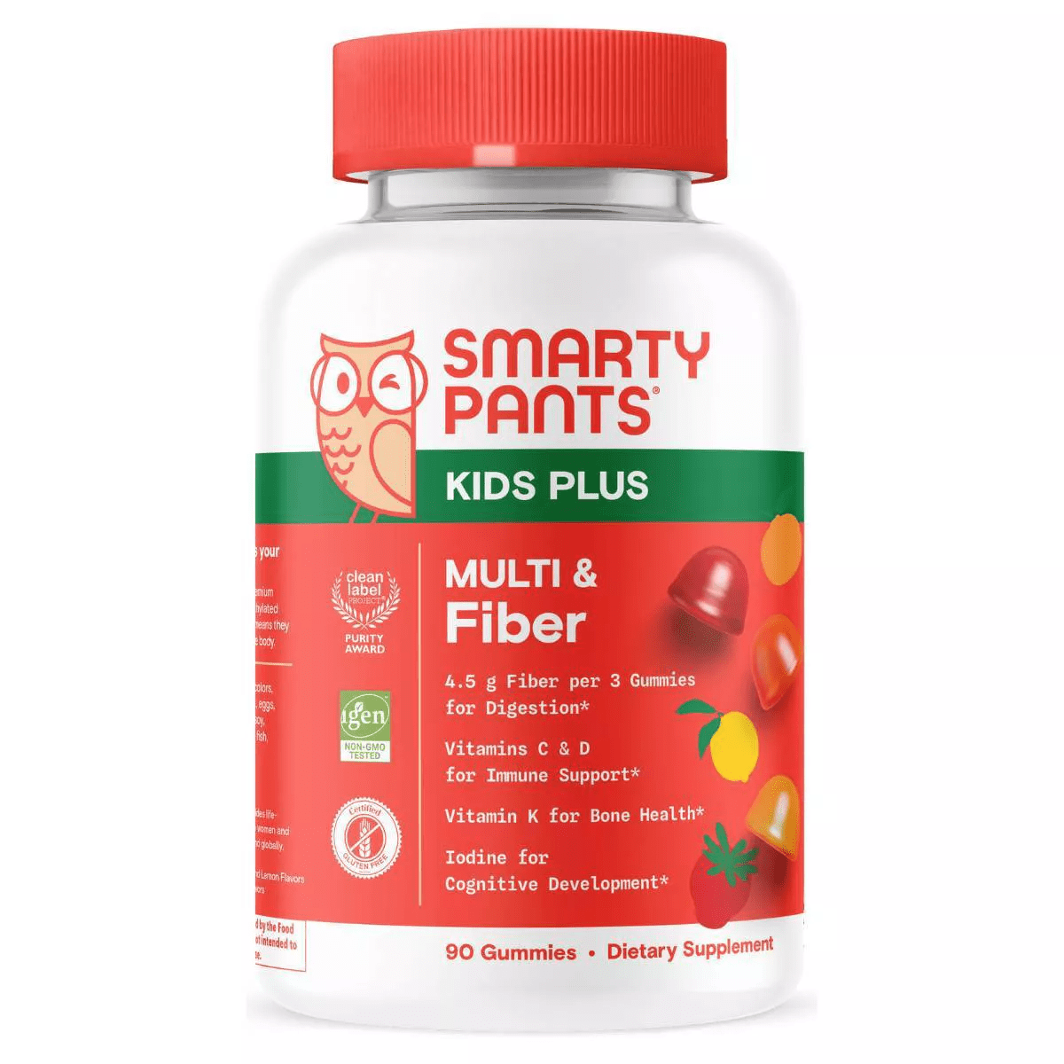 Smartypants Kids Multivitamin & Fiber Gummies for Digestive Health - 90Ct
