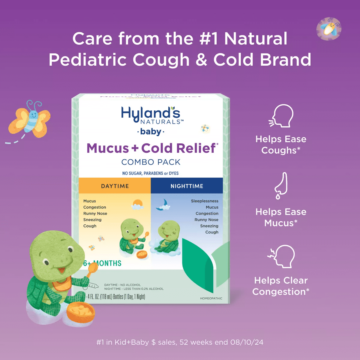 Hyland'S Naturals Baby Mucus + Cold Relief Liquid - Day/Night Combo Pack - 8 Fl Oz - Image 7