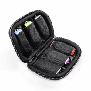 Flash Drive Case, USB Drive Holder, Storage Bag for Thumb Drive, Light Weight and Easy to Put into Pockets, Protect and Store Small Items, 6 Slots Bag Black Color