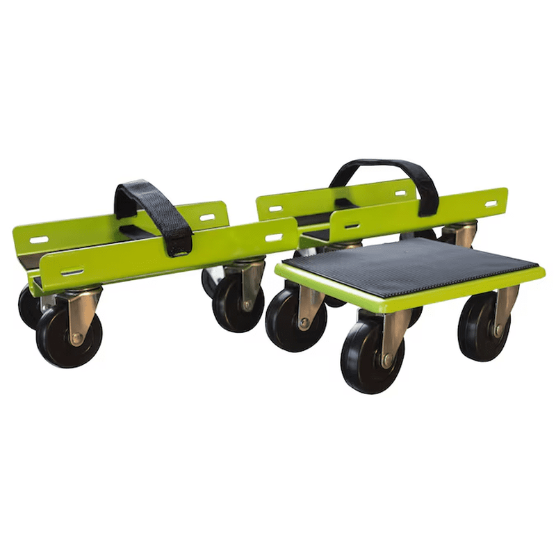 1500-Lb Capacity 4 -Wheel Green Steel Dolly - Image 4