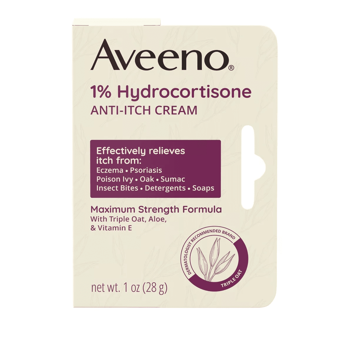 Aveeno Active Naturals Anti-Itch Cream - 1Oz - Image 2