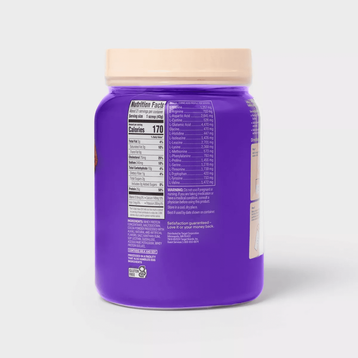 Whey Protein Powder - Chocolate - Up&Up - Image 4