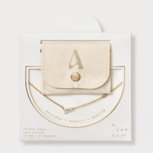 14K Gold Dipped Cubic Zirconia Initial Necklace - a New Day