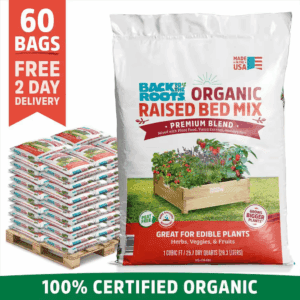 Organic Bulk Raised Bed Soil Pallet (60 1 Cu. Ft. Bags) Peat-Free, Blended with Organic Fertilizer