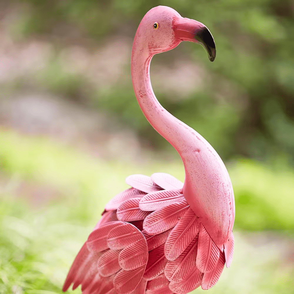 35 In. H Flamingo Metal Lawn Decor in Pink - Image 6