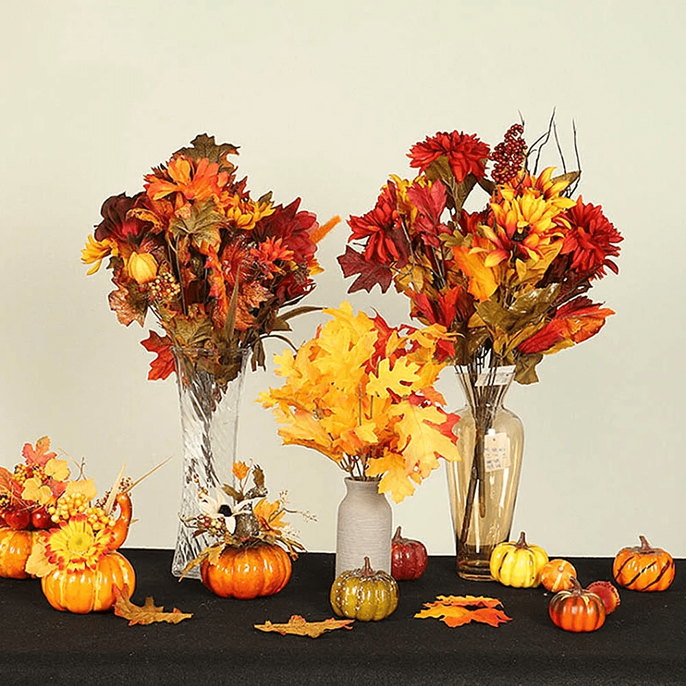 NO Autumn Thanksgiving and Halloween Artificial Pumpkins Gourds Cones, Set of 50 - Image 3