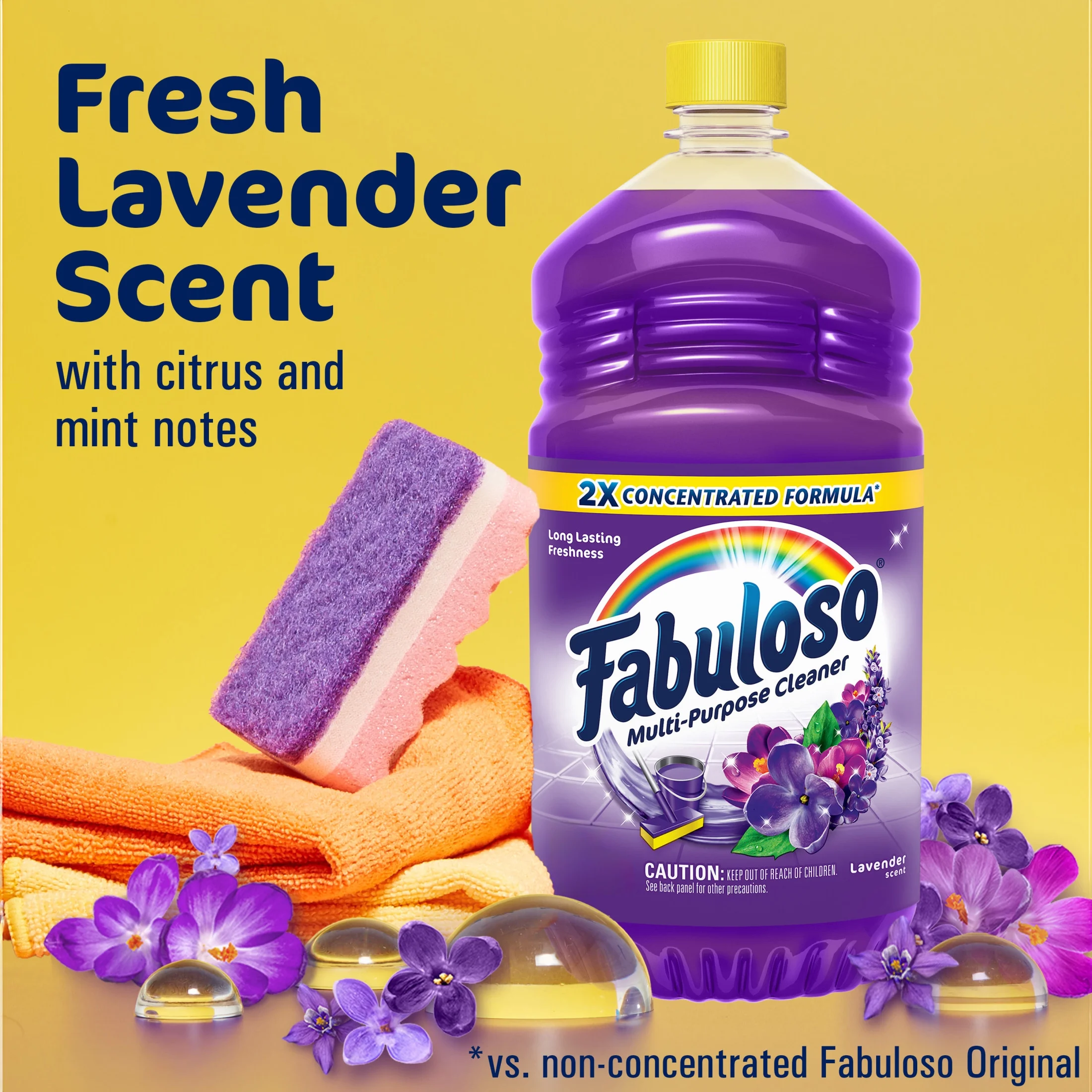 Multi-Purpose Cleaner & Floor Cleaner 2X Concentrated, Lavender - 56 Fl Oz - Image 4