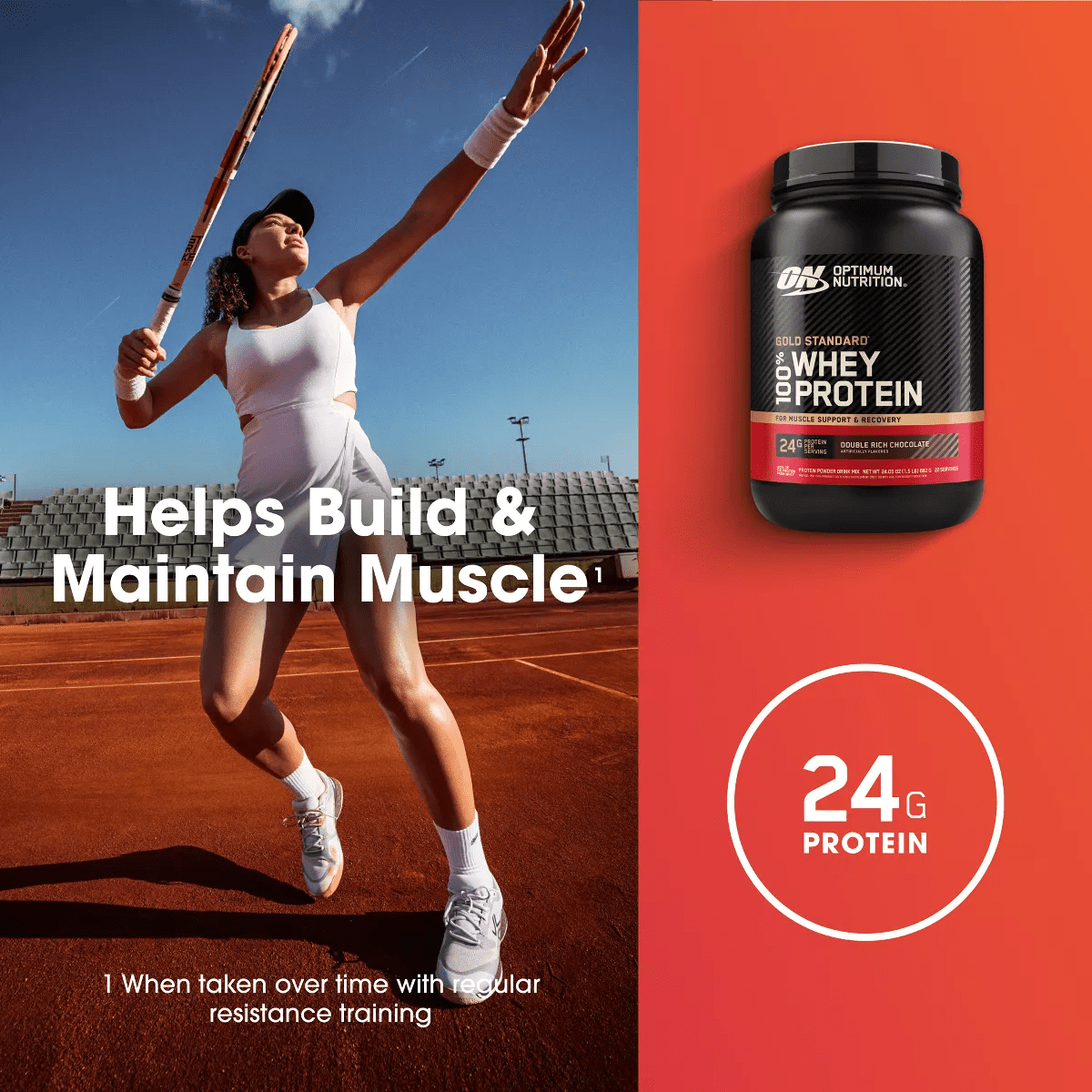 Optimum Nutrition Gold Standard 100% Whey Protein Powder - Double Rich Chocolate - 22 Servings - 23.59Oz - Image 5