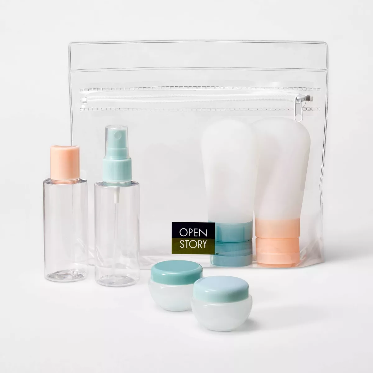 7Pc Toiletry Bag Set - Open Story™️: Silicone & EVA  Accessories - Image 2