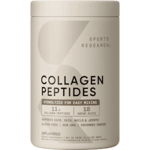 Sports Research Collagen Peptides Powder - Unflavored - 18Oz