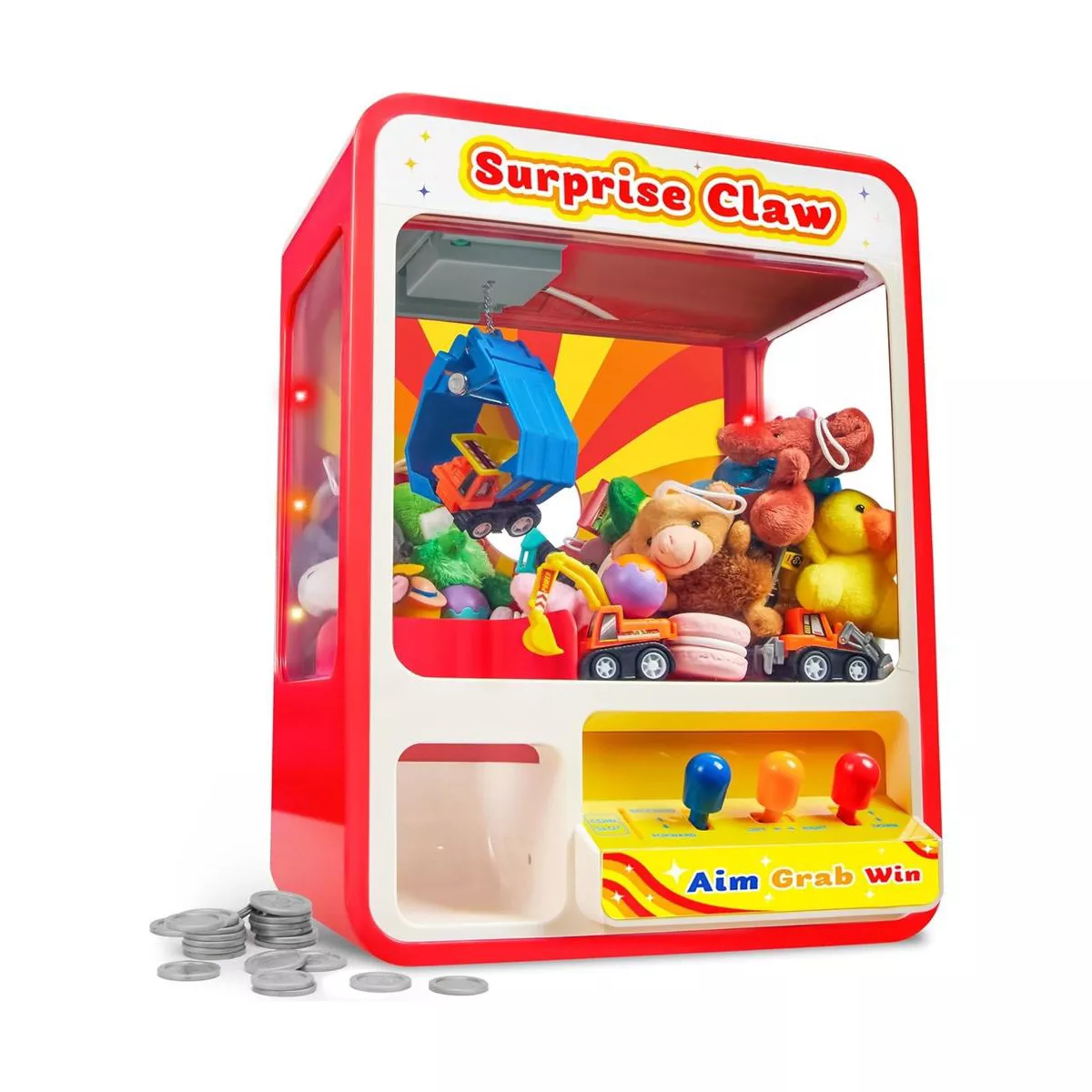 Joyfy Kids Claw Machine Toy with LED Lights, Sounds, Mini Arcade Game for Ages 3 4 5 6 Years, Halloween Christmas Birthday Gift for Boys Girls - Image 9