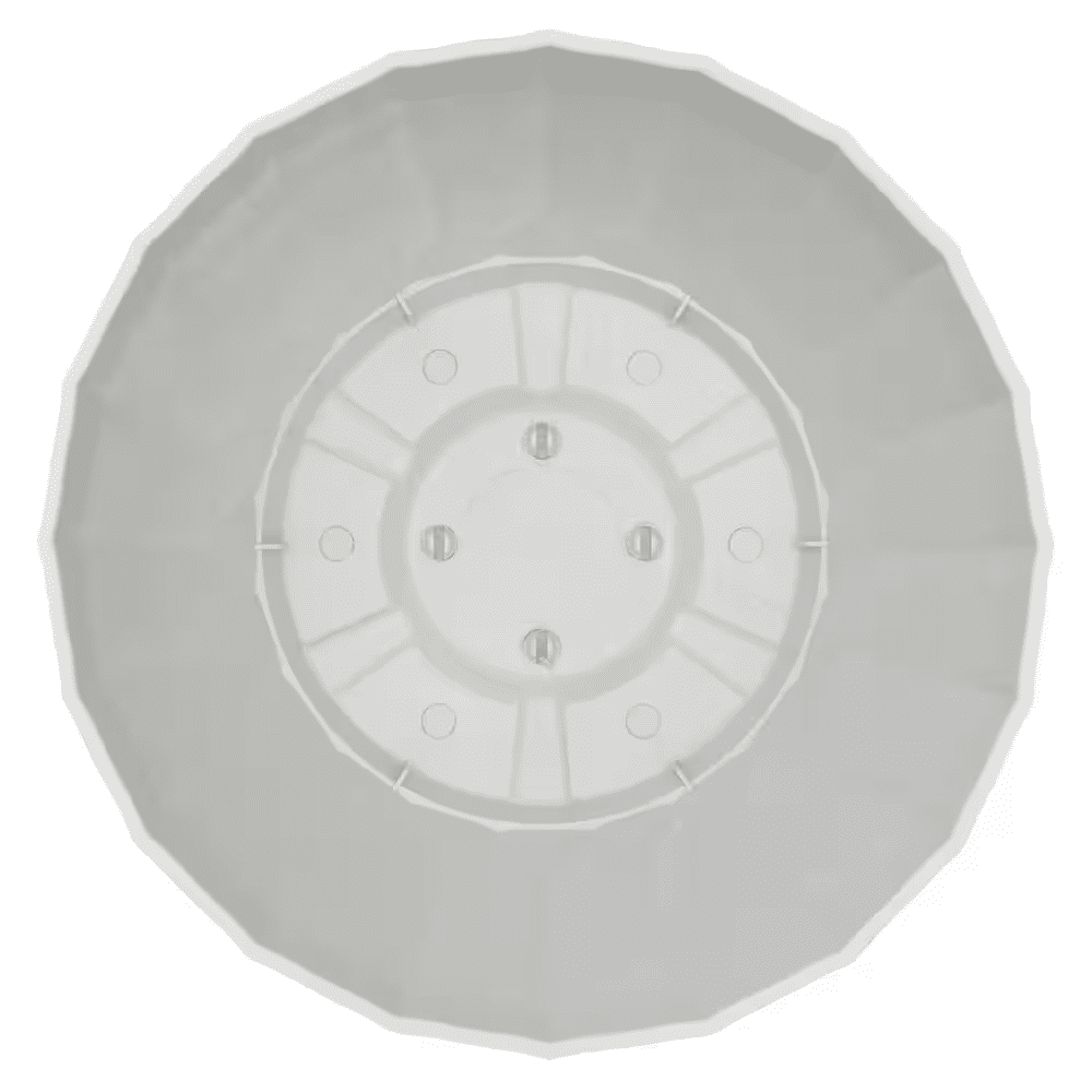 8.4 In. Concord Medium White Recycled Plastic Planter (8.4 In. D X 8.3 In. H) with Attached Saucer - Image 5