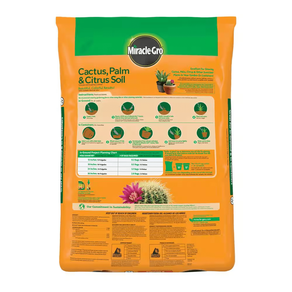 Cactus, Palm and Citrus Soil 1 Cu. Ft. for In-Ground Use or Containers, Great for Succulents, Feeds up to 6-Months - Image 4