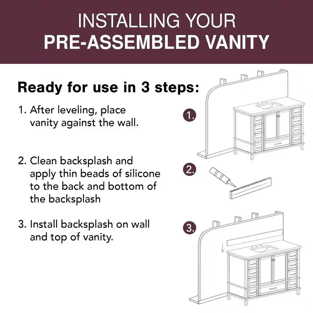 Merryfield 43 In. Single Sink Dark Blue-Grey Bath Vanity with White Carrara Marble Top (Assembled) - Image 14