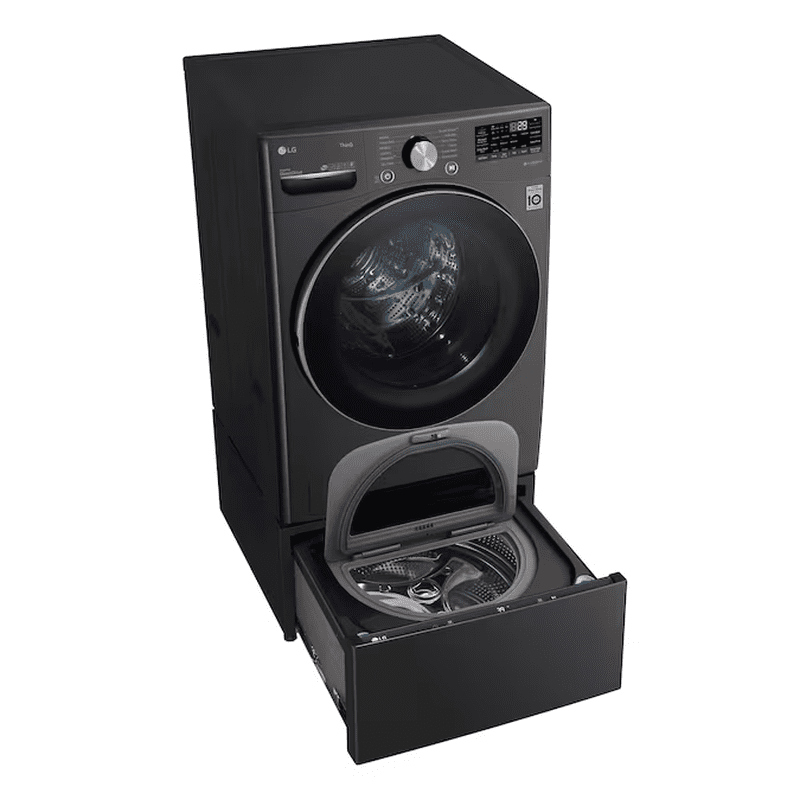 Turbowash 360 High Efficiency Stackable Medium ( 4.5-Cu Ft ) Front-Load Washer with Steam Cycle ( Black Steel ) - Image 15