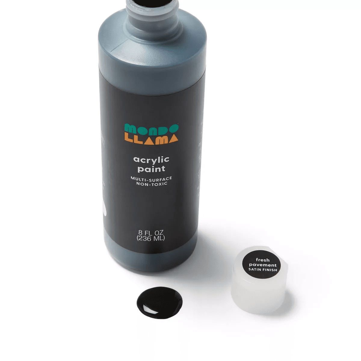 8Oz Satin Acrylic Paint Fresh Pavement - Mondo Llama™ - Image 2