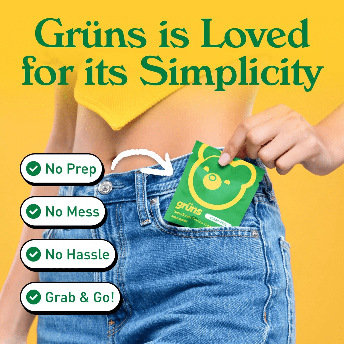 Grüns Adult Sugar-Free Superfoods Greens Gummies - 96Ct/12 Servings - Image 6