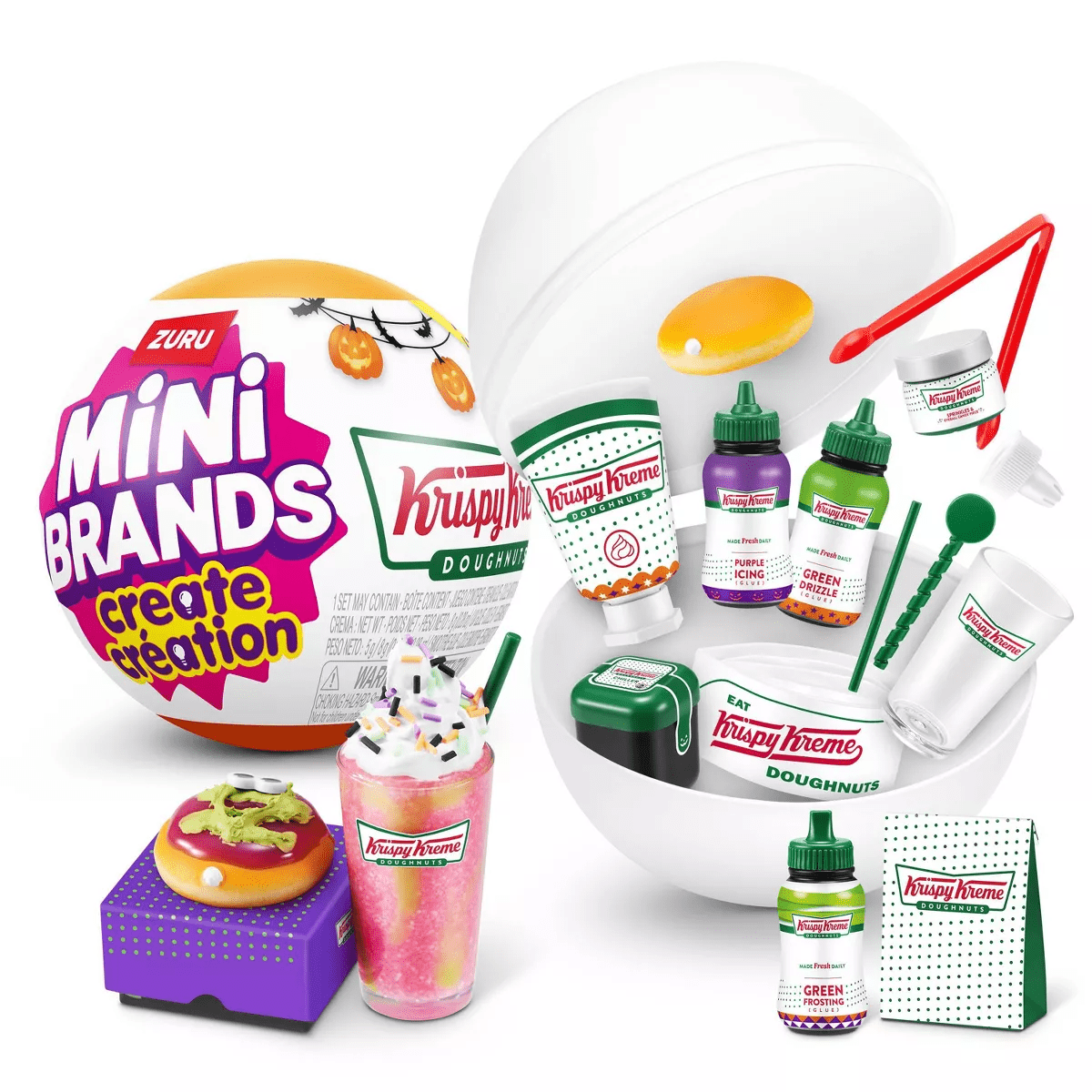 Mini Brands Krispy Kreme Create Halloween Series 1: Collectible Plastic Figure Toy