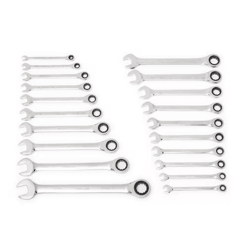 72-Tooth Ratcheting SAE/MM Combination Wrench Set (20-Piece) - Image 4