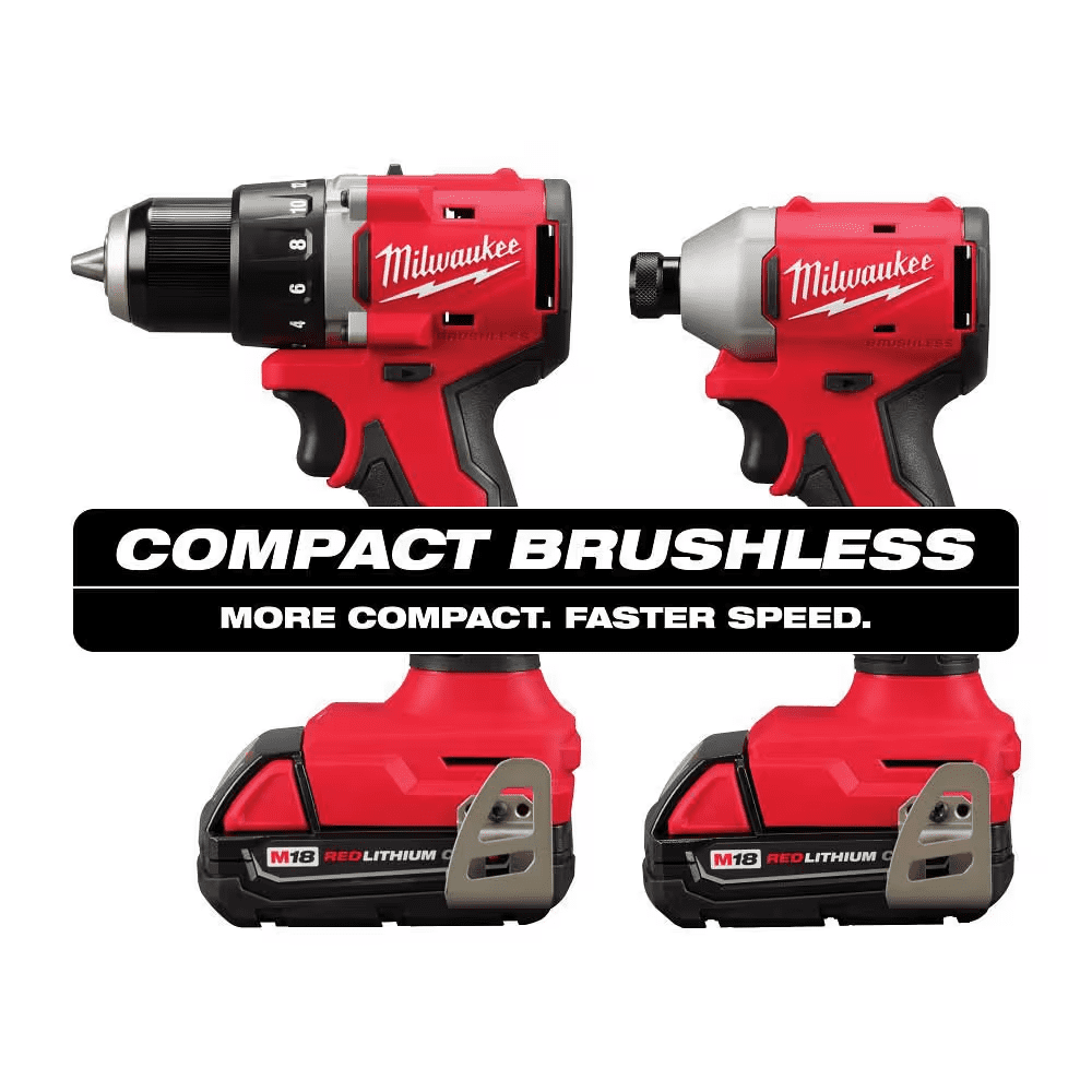 M18 18-Volt Lithium-Ion Brushless Cordless Combo Kit (4-Tool) with 2-Batteries, 1-Charger and Tool Bag - Image 2