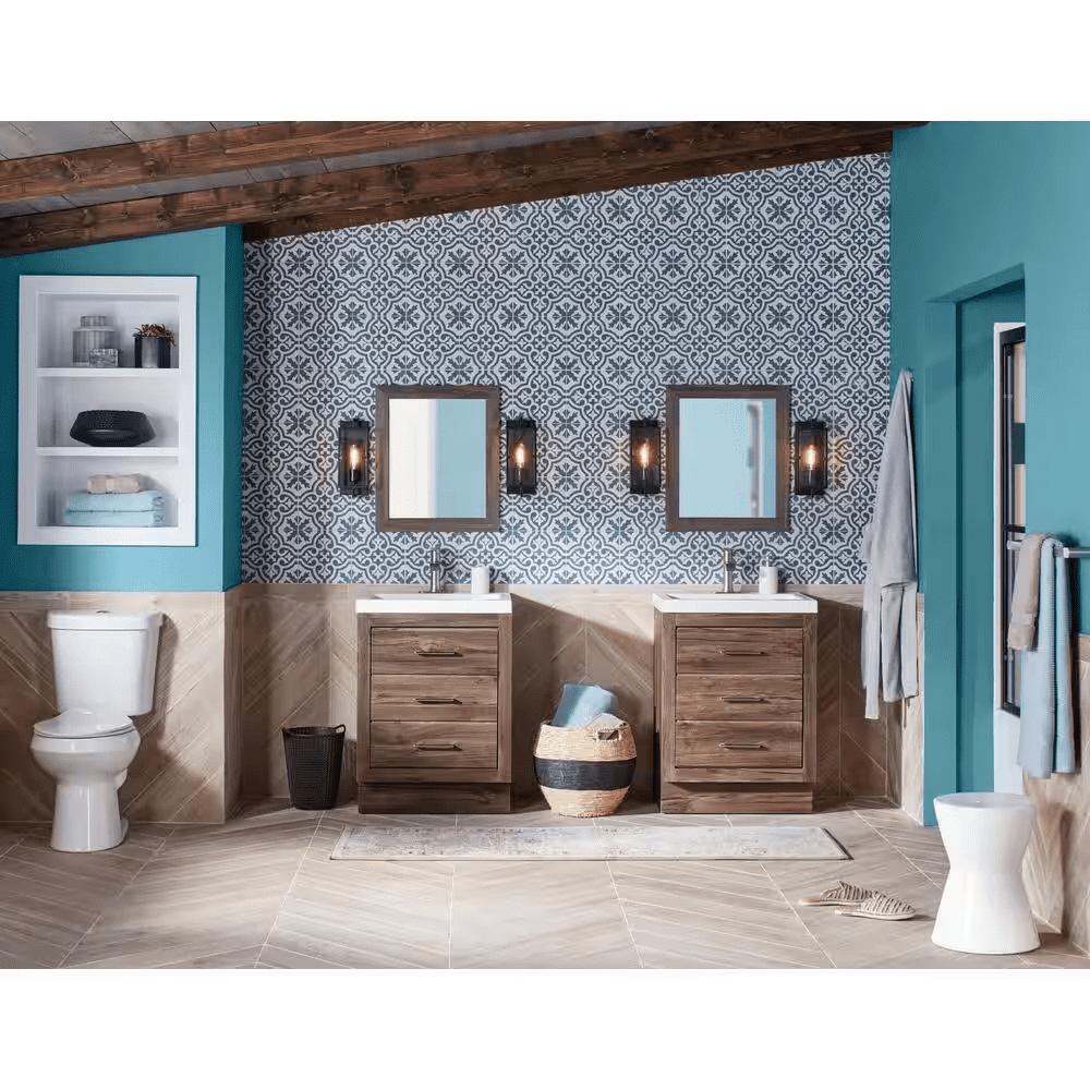 12 Inch Rough in Two-Piece 1.1 GPF/1.6 GPF Dual Flush Elongated Toilet in White Seat Included - Image 10