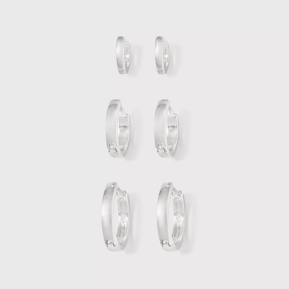 Small Hoop Earring Set 3Pc - a New Day™ - Image 4