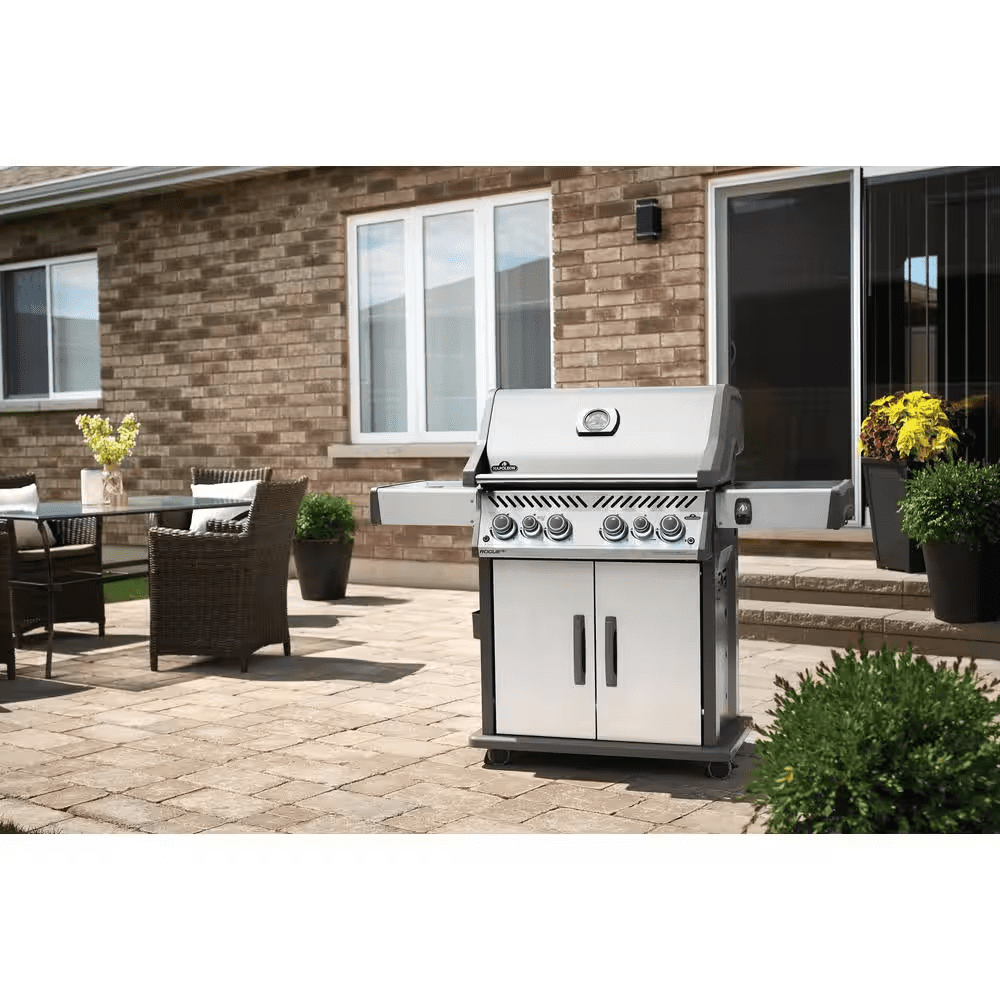Rogue 4-Burner Propane Gas Grill in Stainless Steel with Infrared Rear and Side Burners - Image 2