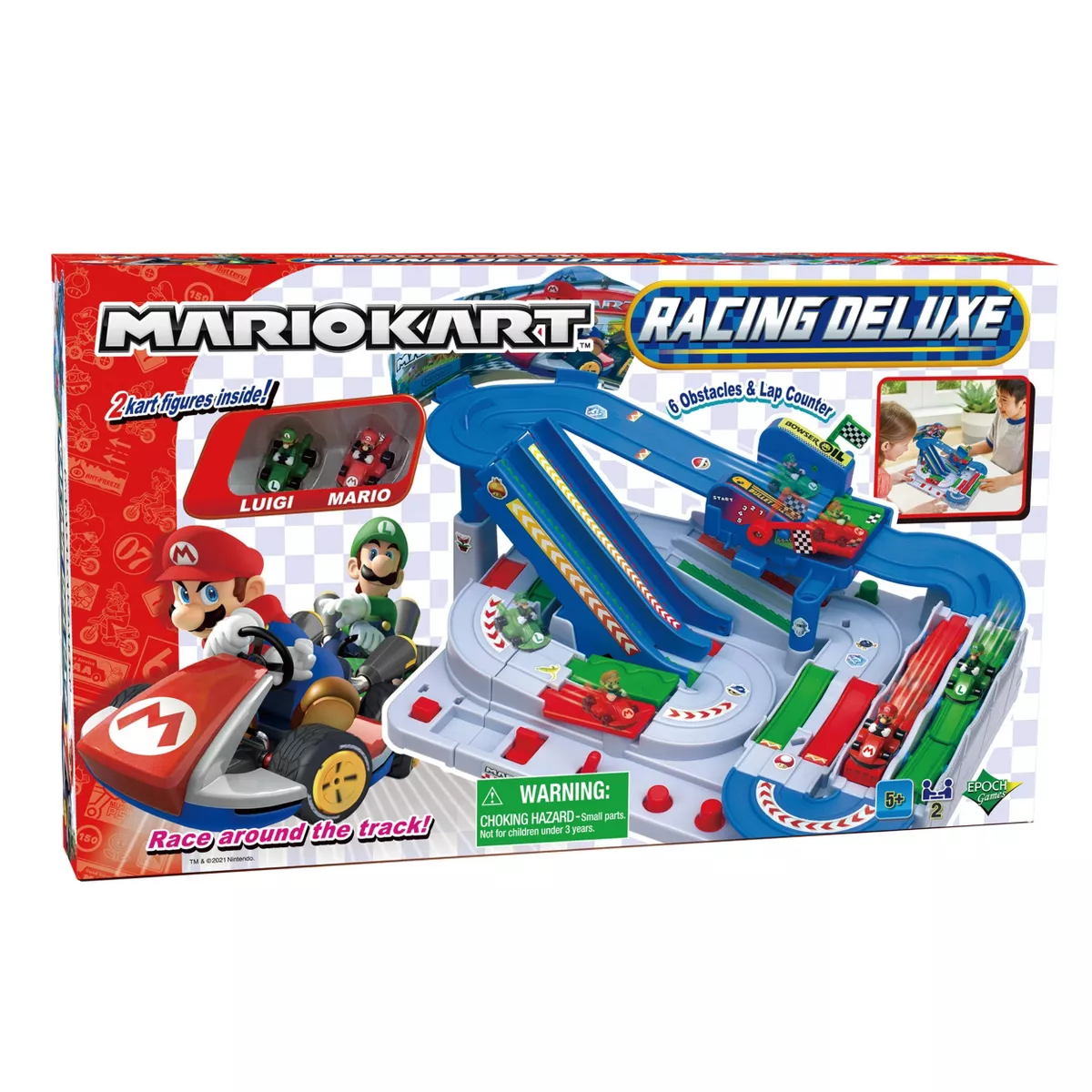 Mario Kart Racing Deluxe Game: Epoch Everlasting Play, Luigi, 2 Players, Plastic Arcade Game - Image 3