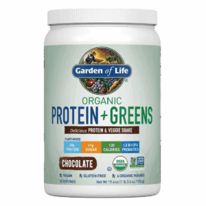 Garden of Life Organic Vegan Protein + Greens Plant Based Shake Mix Powder - Chocolate - 19.4Oz