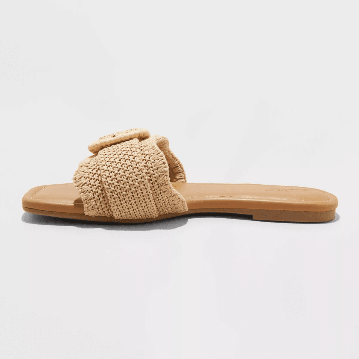 Women'S Linda Raffia Buckle Slide Sandals - Universal Thread™ Tan - Image 2