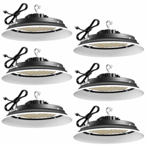 6Pack of 165W LED High Bay Light 24750LM High Bay LED Shop Lights AC100-277V Commercial Bay Lighting for Warehouse