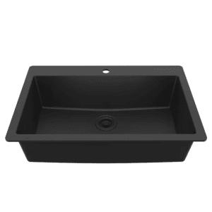 Drop-In or Undermount 33.0-In X 22.0-In Quartz Single Bowl Kitchen Sink