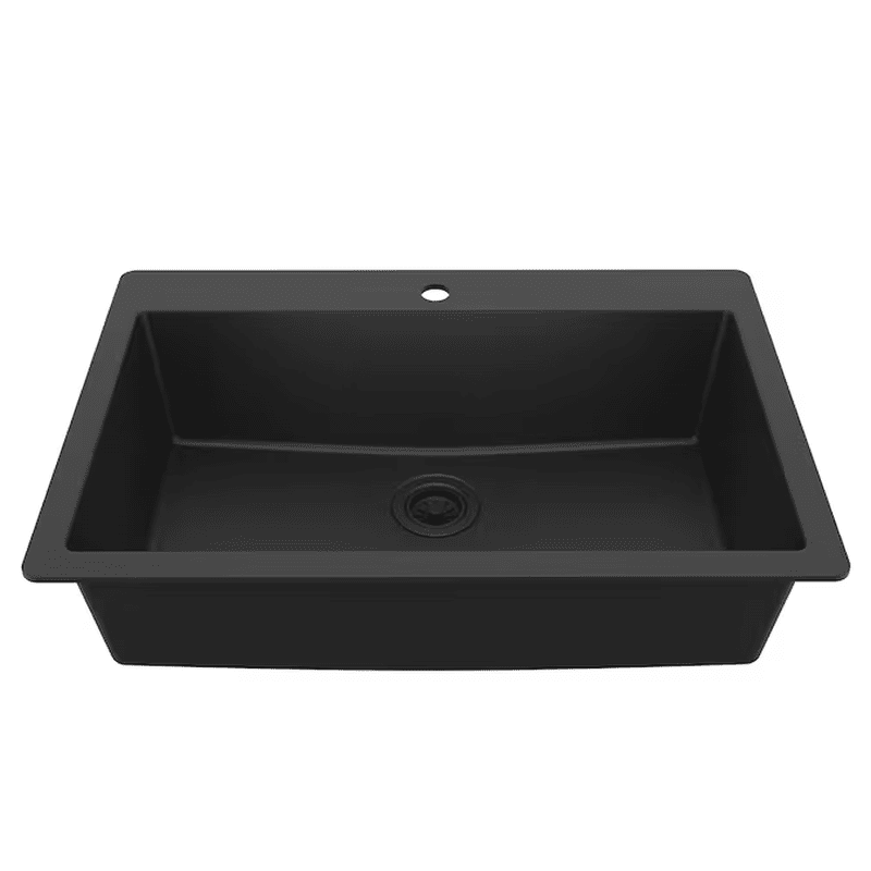 Drop-In or Undermount 33.0-In X 22.0-In Quartz Single Bowl Kitchen Sink