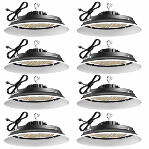 8Pack of 165W LED High Bay Light 24750LM High Bay LED Shop Lights AC100-277V Commercial Bay Lighting for Warehouse