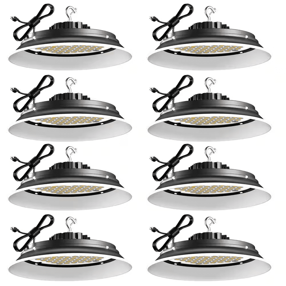 8Pack of 165W LED High Bay Light 24750LM High Bay LED Shop Lights AC100-277V Commercial Bay Lighting for Warehouse