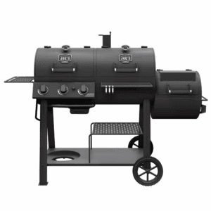 Canyon Combo Dual Fuel 3-Burner Propane Gas and Charcoal Smoker and Grill with 1031 Sq. In. Cooking Area in Black