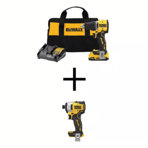 ATOMIC 20-Volt Lithium-Ion Cordless Compact 1/2 In. Drill/Driver and 1/4 In. Impact Driver W/2Ah Battery, Charger & Bag