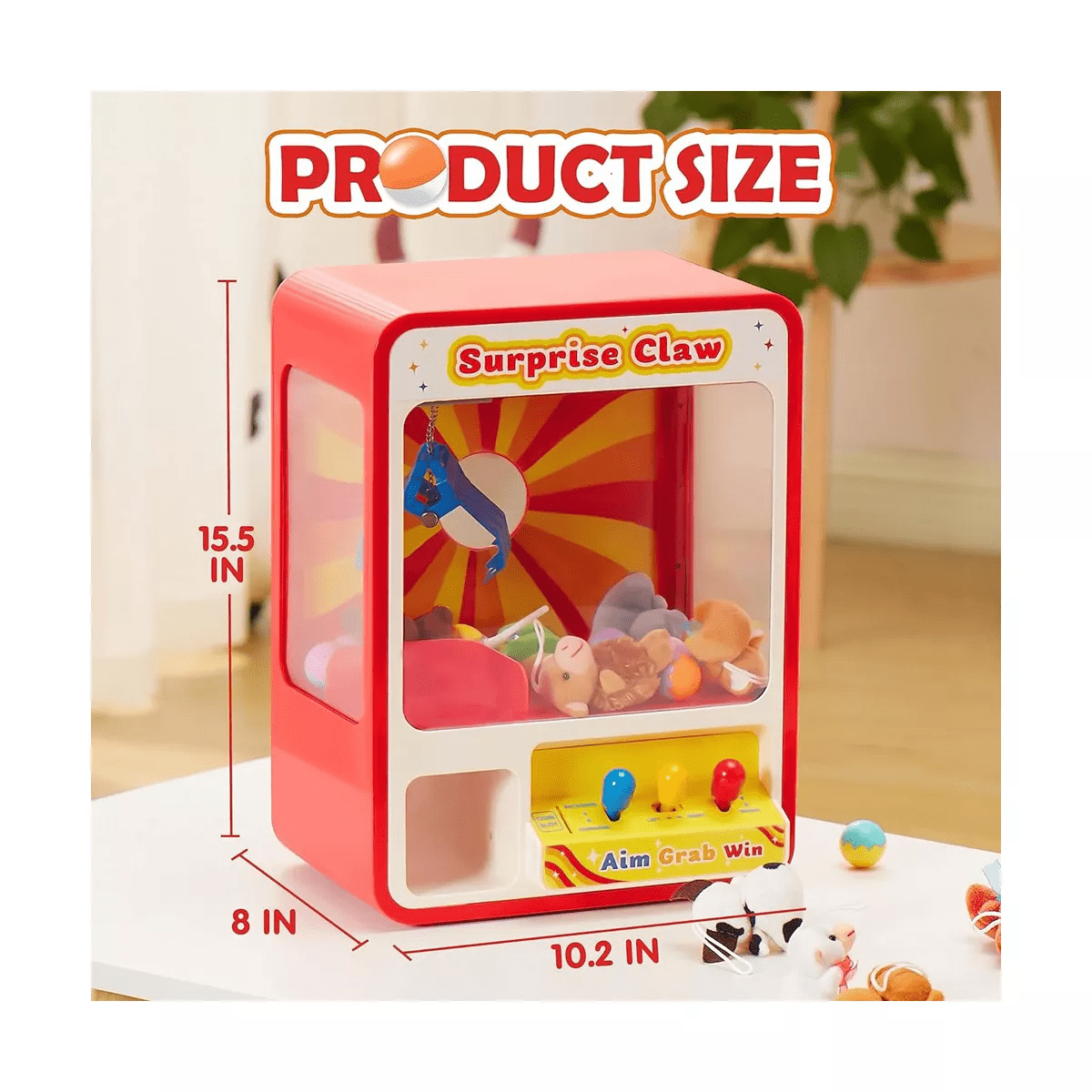 Joyfy Kids Claw Machine Toy with LED Lights, Sounds, Mini Arcade Game for Ages 3 4 5 6 Years, Halloween Christmas Birthday Gift for Boys Girls - Image 7