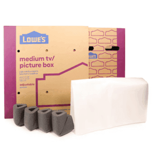 24-In W X 24-In H X 5-In D Medium Cardboard Television Moving Box with Handle Holes