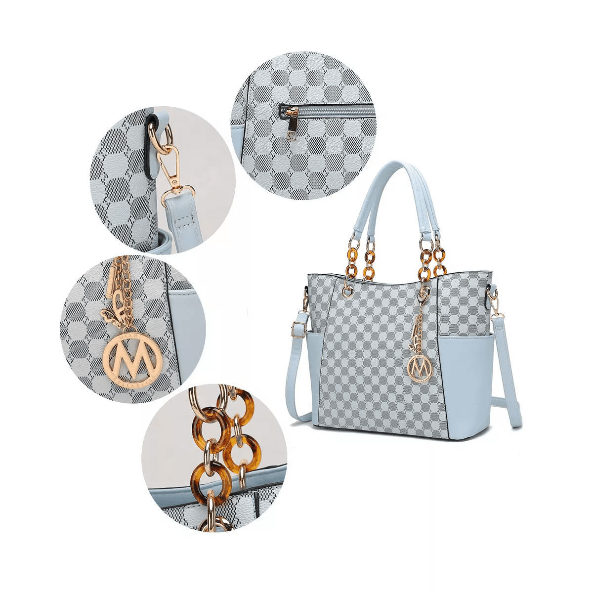MKF Collection Merlina Circular Print Women’S Tote Bag with Matching Wallet by Mia K - Image 5