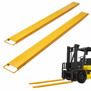 Pallet Fork Extensions 96 In. L X 4.5 In. W Heavy-Duty Carbon Steel Fork Extensions for Forklifts (1-Pair, Yellow)