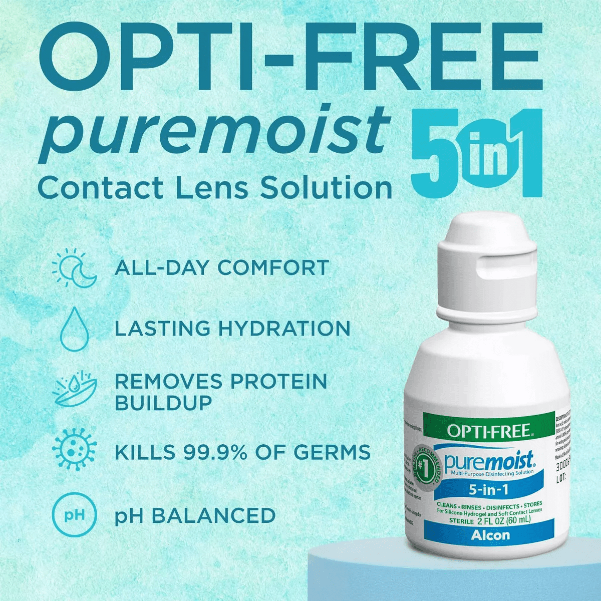 Opti-Free Puremoist Multi-Purpose Disinfecting Contact Lens Solution - 2 Fl Oz - Image 4